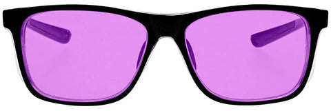 Straight Fire Torch Work Glasses Featuring Didymium Lenses And Permanent Side Shields For Knockout Clarity adjustable design with purple lenses.