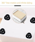4 Pcs Self Adhesive Mini Casters Wheels For Appliances And Furniture 1.8 Inch 360 Degree Swivel installed on a kitchen item