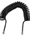 Pro Grade Pu Airbrush Hose With Snap Tight Quick Connects For Zero Sweat Leak Free Action And Nifty Flex Appeal Plus Inch Eight Female Bsp Ends coiled for auto body work.