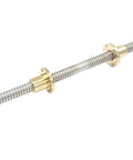 Top Shelf 304 Stainless Steel Trapezoidal Lead Screw T25 Acme 25Mm Od With Copper Nut, smooth linear movement for CNC and 3D printers.