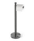 Built Tight Free Standing Toilet Paper Stand With Heavy Weighted Base And Brushed Graphite Finish, 4.92-inch support arm.