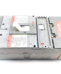 Pro Grade Heavy Duty Three Pole Six Hundred Amp Circuit Breaker Featuring Spectra Rms Series, angled view with labels.