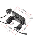 SW900 LCD Display Electric Bicycle Speedometer And Speed Counter 24 To 72V Wired Meter with mounting brackets and wiring