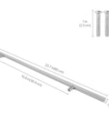 10 Pack Stainless Steel T Bar Cabinet Handles In Satin Brushed Nickel Finish For 24 Inch Length And 15 Inch Hole Center