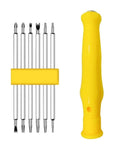Evenoonest Precision Screwdriver Kit With Magnetic CR-V Steel Tamper-Proof Bits For Torx Triangle U-Shaped Electronics Home Appliance Repair And Console Controller Fixes That Make You Gonna Love Your Setup, yellow handle and bits