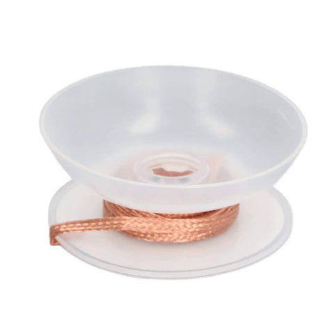 Desoldering Pro Grade Solder Wick Braid Red Copper coil on white spool used for quick tin removal in PCB repairs