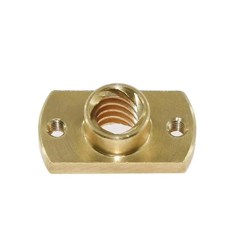 Upgrade Your 3D Printer Game With This Top Notch T8x8 Lead Screw Kit Featuring Precision Machined POM Nuts And Durable Brass Flange Nut For Smooth Z Axis Motion, Zero Layer Shifts, And Awesome Print Accuracy Today. brass flange nut with threaded center and two mounting holes