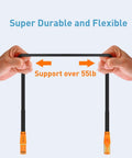 Cat8 Ethernet Cable 50 Ft Flat Ultra Fast Network Cable Up To 40Gbps 2000MHz Premium Copper Shielded For Gaming Streaming