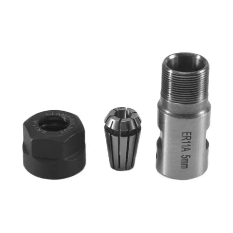 Super Tough Motor Shaft Collet Chuck Spindle Extension Rod For Milling Machine And Lathe Tools, 5mm, includes collet and nut.