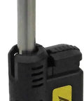 Extended Refillable Pocket Torch Lighter For Camping with telescoping burner head, black and yellow, wind-resistant butane torch.