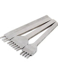 Diamond Leather Chisel Tool Set for DIY Leatherworking Pro Grade Hole Punch Kit with prongs and anti-slip handles visible