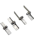 Four 304 stainless steel adjustable torque-damping hinges with mounting plates for cabinet doors