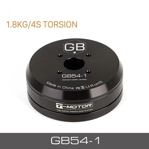 Badass High Torque Low Speed Gimbal Motor Gb54 1 Kv33 Brushless Camera Servo top view black aluminum body with precision detailing.