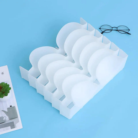 Straight Up Essential Six Piece Bra And Underwear Storage Box With Smart Compartment Layout For Your Closet To Keep All Your Favorite Lingerie Tidy And Totally Flawless, clear plastic organizer with compartments.
