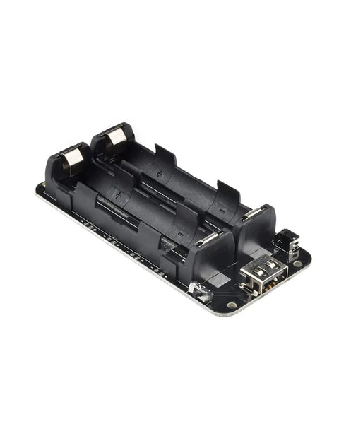 Dual Pack 1865 Battery Holder With Micro Usb Charging Port Built For Li Ion Cells, modular design for Raspberry Pi and Arduino.