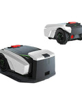 Smart Auto Lawn Robot Mower For Yard Care With Smart Path Planning Auto Charging Weatherproof Build shown in two views