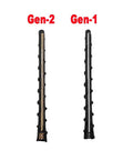Comparison of Gen-1 and Gen-2 7 Inch Black Flexible Antenna Mast For GM Trucks 1999 To 2026 Replacement Rod