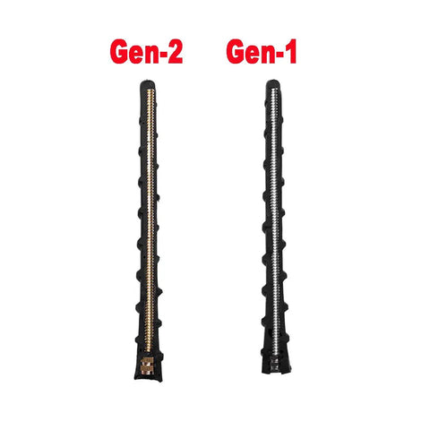Comparison of Gen-1 and Gen-2 7 Inch Black Flexible Antenna Mast For GM Trucks 1999 To 2026 Replacement Rod