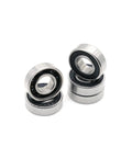 Dope 699RS Ceramic Hybrid Ball Bearings 9X20X6mm For High Speed Motors And Spindles Si3N4 Balls stacked in silver and black finish.