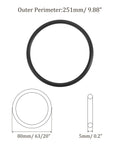 Diagram of 5Pcs Universal Sewing Machine Motor Stretchable Belts, 10 Inch Perimeter, 3/16 Inch Thick Nitrile Rubber Round Belts