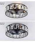 Boss Level Vintage Industrial Fandelier Ceiling Fan With Bright Lighting, 18 Inch Low Profile Flush Mount With Remote, Sturdy Black Metal Build For Living Spaces, Dual Direction Spins And Major Cool Factor, lights on and off views.