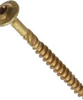 Close-up of a single Beefy Structural Screw for Heavy Duty Framing and Decking, featuring rust resistant Climatek coating and star drive.