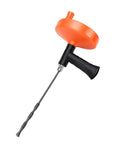 Heavy Duty Toilet Snake Auger And Pipe Clog Remover with ergonomic black handle for tackling stubborn blockages.