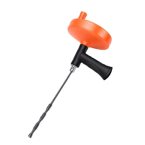 Heavy Duty Toilet Snake Auger And Pipe Clog Remover with ergonomic black handle for tackling stubborn blockages.