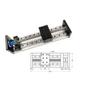 GX80 Sliding Cross Linear Guide With SFU1610 Ball Screw For X Y Z Axis Precision Motion Platform And Square Rail System, 220mm CNC