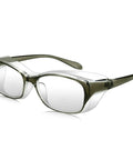 Protective Safety Glasses With Progressive Reading 1.75 Lens And Blue Light Blocking, side view, shield for debris, dust, splashes.