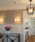 2 Light Linen Fabric Boho Hallway Wall Sconce Indoor Light Fixture Dual Vintage Industrial Hardwired Half Moon