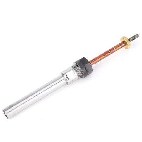 Heavy Duty Pen Turning Mandrel Loaded With Adjustable Length Polished 40Cr Steel Shaft, showcasing collet mount and taper handle.