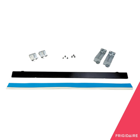 Stackit4x Laundry Stacking Kit components for Affinity washers and dryers, steel build, includes brackets and screws