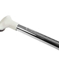 Chrome wand from Central Vacuum Low Voltage Kit With 35 Ft Light Gray Hose 360 Degree Swivel Handle On Off Control Lightweight Crushproof Hose