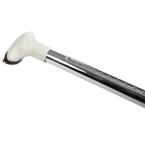 Chrome wand from Central Vacuum Low Voltage Kit With 35 Ft Light Gray Hose 360 Degree Swivel Handle On Off Control Lightweight Crushproof Hose