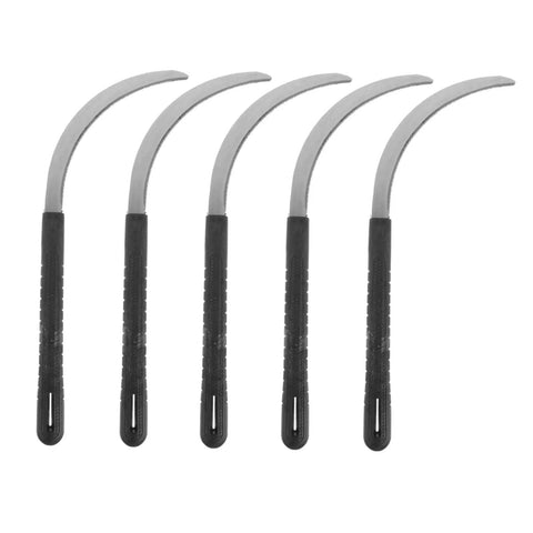 Five Piece Easy To Use Garden Weeding Tool Set With Folding Sickle And Light Serration For Root Removal Mowing And Weeding In The Yard Ergonomic Lightweight And Handy For Daily Gardening featuring five sickles