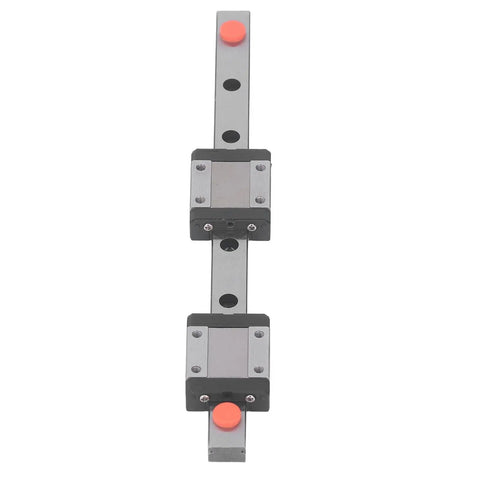 Miniature Linear Guide Rail Kit With 2 Slide Blocks For 3D Printers And CNC Machines, Stainless Steel Rail, 100mm Length, Heavy Duty Linear Bearing, 2.84 kN Dynamic Capacity, Durable Precision