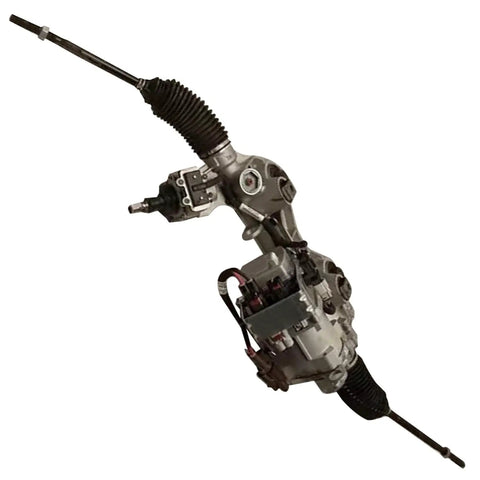 Premium Electric Steering Rack And Pinion Assembly For 2024 Chevrolet Silverado EV With Fresh Seals, side view with wiring.