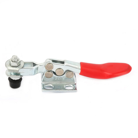 Heavy Duty Carbon Steel Toggle Clamp With 500 Lbs Holding Capacity For Woodworking Jigs And Welding Fixtures, side view.