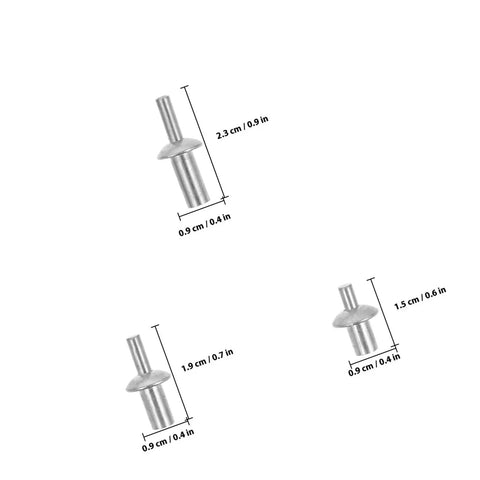 Knock Type Expansion Rivet Kit 130 Pcs M5 Aluminum Core Pop Blind Rivets Set With Round Head 7mm 9mm 11mm sizes shown