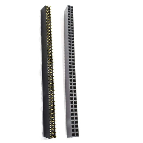 2.54mm 80 Pin Dual Row Female Socket Pin Header Kit Straight 2 X 40 Pin PCB Connector Pack Of 10 For Quick Protos And DIY Electronics