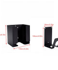 Heavy Duty Wall Mount Electric Vehicle Charger Bracket With Dual Iron Racks For Smart Garage Cable Organization displaying two black metal racks.
