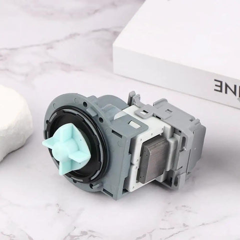 Direct Replacement Drain Pump Motor For Swan Washing Machine Delivers Quiet High Flow Water Removal Easy Install Space Saving Design Reliable Durability For Top Load And Compact Laundry Systems grey plastic motor on marble surface