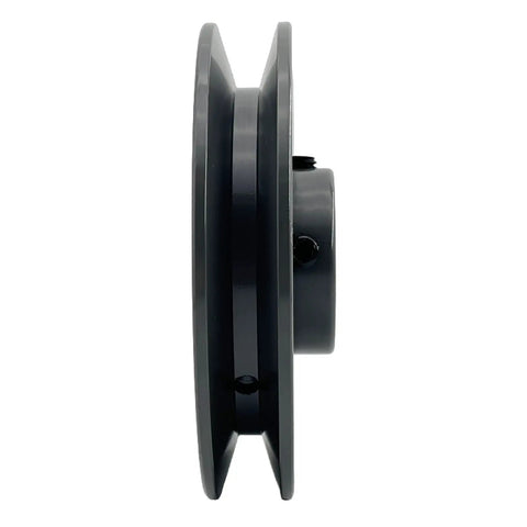 7/8 Inch Bore V Belt Pulley With 4.75 Inch Outside Diameter Cast Iron One Groove Sheave For A AX B BX 4L 5L V Belts Standard 3/16x3/32 Keyseats Statistically Balanced And Rust Resistant Finish
