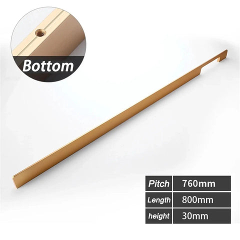Long Cabinet Door Handle 1000mm Brushed Gold Or Silver Aluminum Cupboard Pulls For Kitchen Cabinets Wardrobes And Dressers Sleek