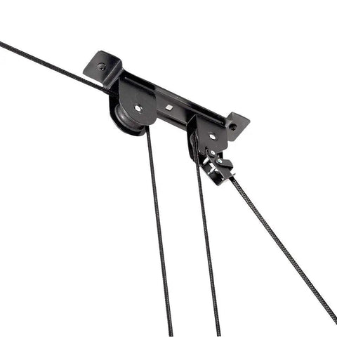 Heavy Duty Ceiling Bike Mount And Pulley System For Garage Steel Bike Lift Hoist With Safe Lock Adjustable Height mechanism view
