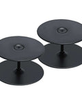 Black Door Hole Cover Plate, Heavy Duty Steel, 2 5/8 In Diameter, durable rust resistant privacy shield, 2 pack of cover plates