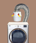 Indoor Clothes Dryer Vent Kit With 4 Inch By 5 Foot ProFlex Duct for No Fuss Indoor Venting in Apartments Condos and RVs includes lint reservoir