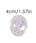 Super Strong Suction Cup Hooks For Bathroom Wall 10 Pack, clear resin hook, 4cm diameter, durable for hanging towels.