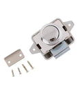 Push Button Drawer Lock Latch Set For RVs And Boats Black Button Switch Handle Wardrobe And Cabinet Door Lock No Fuss Push Release